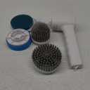 Hsicily Electric Spin Scrubber [4000mAh long-lasting battery]Cordless Electric Cleaning Brush w/ 5 Replaceable Heads, Handheld Electric Scrubber for Cleaning Bathroom/Tub/Tile/Floor/Sink/Window/Stove