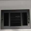 HVAC Premium 10"w X 6"h 3-Way AIR Supply Grille - Vent Cover & Diffuser - Flat Stamped Face - Black [Outer Dimensions: 11.75"w X 7.75"h]