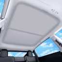 2026 Upgraded for Tesla Model Y Accessories Sunshade Roof [No Sag, Ice-Crystal Cooling Coatings] Heat Insulation Glass Roof Sun Shade for Tesla Model Y Accessories 2020-2024 Beige