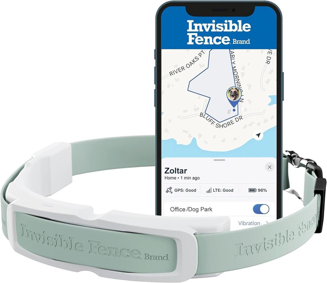 Invisible Fence GPS Dog Fence & Tracking Collar - Wireless - Smart Dog Collar with App Controlled Tracking - Fits Medium & Large Dogs Neck 15"-28" Waterproof