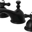 Kingston Brass KS3960AX Restoration Widespread Bathroom Faucet, Matte Black,6.5 x 3.5 x 3.06