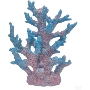 Etlemonde Beach Coastal Decor Coral Reef Home Decor Coral Statue Sculpture Home,Desk,Bathroom,Desktop Shelf Statue,Marine Themed Gifts (Gradient Cyan Coral)