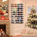 Wine Rack Wall Mounted: 20 Bottles Display Hanging - Large Capacity Wine Storage for Wine Lovers, Bar Operators as Wine Cellar/Bar/Restaurant/Hotel Lobby Display