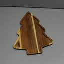 Umigy 1 Pcs Christmas Charcuterie Boards Christmas Tree Wooden Cutting Board with Handle Antler Acacia Wood Cute Cutting Board for Cheese Fruit Bread Salad Vegetables Snack Dessert