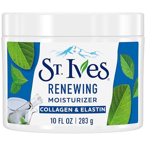 Pack of 2 St. Ives Face Moisturizer Cream, Collagen and Elastin, Renewing Facial Moisturizer for Women, Paraben Free, Dermatologist Tested Daily Moisturizing for Dry Skin Cruelty Free, 10 oz