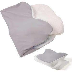 Cervical Pillow Case Compatible with Donama(Only for Standard Size),Comfortable and Breathable Pillowcase for Cervical Pillow,Pillow Case Only,Pillow Not Included,1PC (Gray)