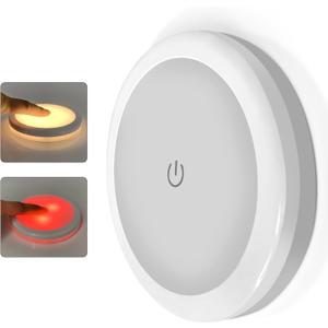 THALASSA 3W 12V Dual Color Touch Ceiling Light, 12 Volt LED Lights for RV Interior, 12 Volt Ceiling Lights for Boat Interior (White & Red) D106MM, 1 Pack