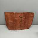 Vintage Genuine Leather Tote Bag Handbag Shopper Purse Shoulder Bag for Women Office Laptop Bag (Brown)