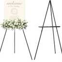 MEEDEN Wooden Easel Stand for Display: Black Wood Tripod for Wedding Sign - Poster Board Holder for Welcome Picture, 25 Inches X 2.09 Inches X 34.65 Inches