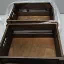 Wooden Crates 2 Pack, Rustic Handmade Wood Crate with Handles, Durable Large Wooden Crates for Display & Decor, Brown (16"x11.9"x10.3")