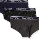 Nautica Men's Classic Cotton Stretch 3-Pack Briefs (Black, L)