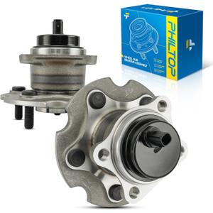 PHILTOP 512372 FWD Rear Wheel Hub Assembly Fit for Toyota R-A-V-4 2006-2018, Lexus NX300 2018-2021, Scion tC 2011-2016, Lexus NX200t 2015-2017, 5 Lugs 2pcs Wheel Hub Bearings W/ABS