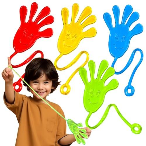 Glow Fever 40 Pack Vibrant Sticky Hand Toys - Stretchy Party Favors for Birthdays, Classroom Prizes, Christmas Stocking Stuffers, Halloween Goodie Bags & Sensory Play (Assorted Colors)