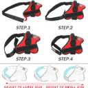 Bolux Dog Harness, No-Pull Reflective Dog Vest, Breathable Adjustable Pet Harness with Handle for Outdoor Walking - No More Pulling, Tugging or Choking (Red, M)
