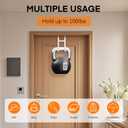 FYY Over The Door Hooks - 2 Pack Heavy Duty Dual-Hook Organizer Hanger with Non-Slip Rubber for Towels, Clothes, Hats & Bags Use in Bathroom, Bedroom, Kitchen - Fits Interior Doors Up to 1 3/8" White