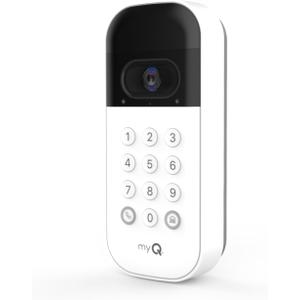 myQ Smart Garage Door Video Keypad with Wide-Angle Camera,Customizable PIN Codes,and Smartphone ControlTake Charge of Your Garage Access Works with Chamberlain, LiftMaster and Craftsman openers,White
