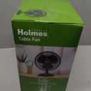 HOLMES 12" Table Fan, 75° Oscillation, 3 Speeds, 15° Adjustable Head Tilt, Ideal for Home, Bedroom or Office, Black