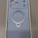 Compatible with iPhone 17 Pro Max Case 6.9'' with 360 Spin Magnetic Ring Stand[Compatible with Mag-Safe] Soft Liquid Silicone 17 Pro Max Case for Men Women,Blue