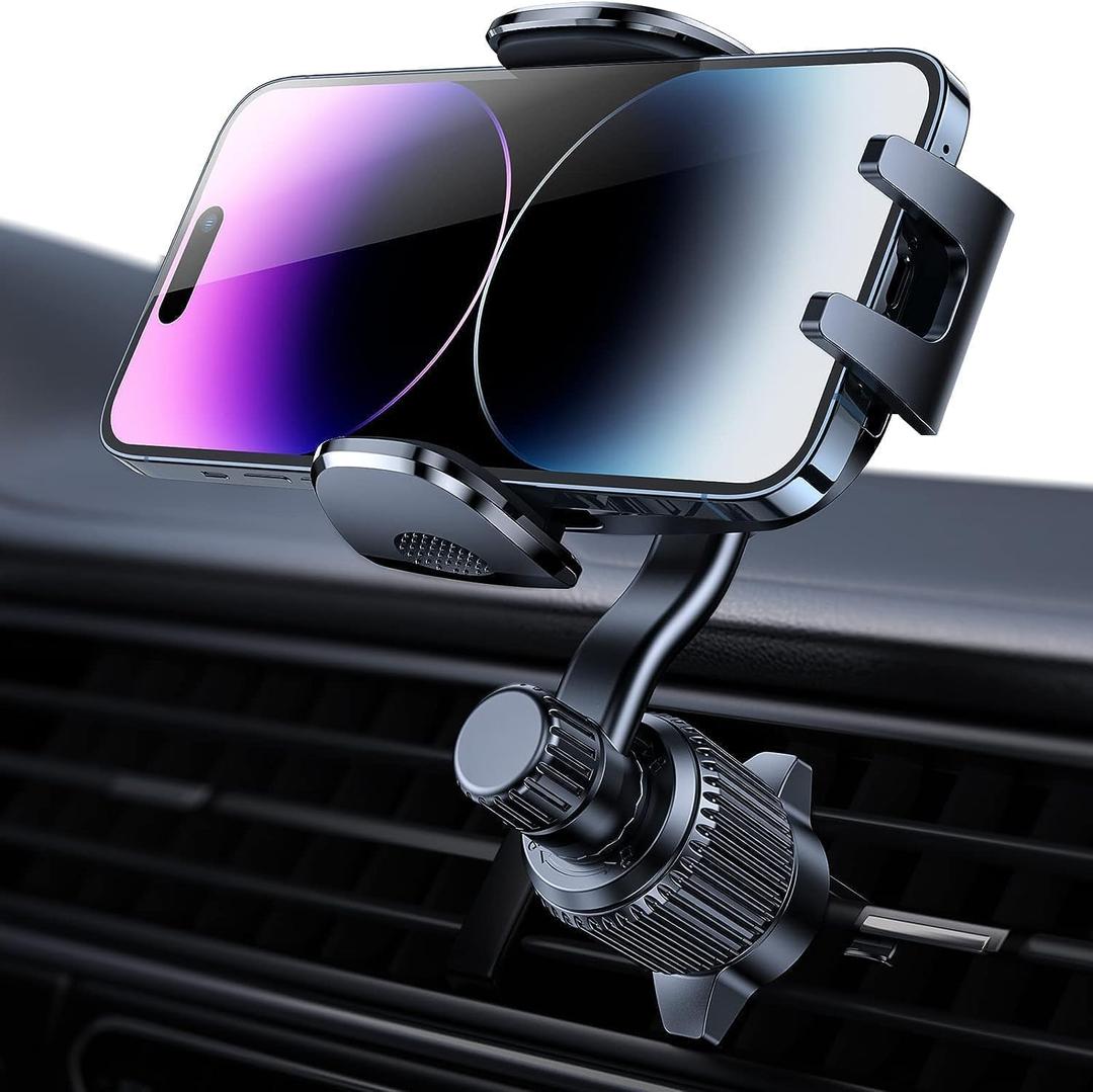 Rorhxia Car Vent Phone Mount, [Never Blocking Vent, Enjoy The Comfort of The A/C] Hands-Free Universal Extension Clip Air Phone Holder Car Fit for All Phones iPhone 17 16 15 14 13 12 Samsung More