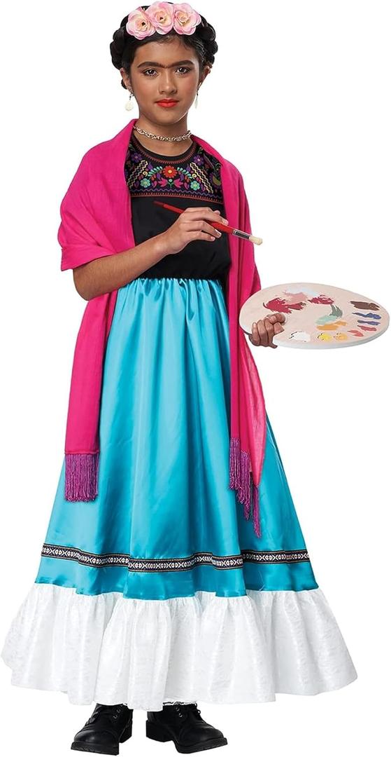 California Costumes Girls Inspired Artist (Medium (size 8-10), Multi)