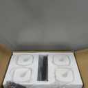 4-Lights Matte Black Bathroom Light Fixture, Modern Black Vanity Lights Over Mirror with Clear Glass Shade, Bathroom Wall Mounted Lamp for Mirror Living Room Hallway Cabinet