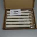 6 Pack Flameless Taper Candles, No Remote, Realistic Flickering Battery Operated Candlesticks, White LED Plastic Candle Safe for Weddings, Table Decor, Christmas, and Halloween