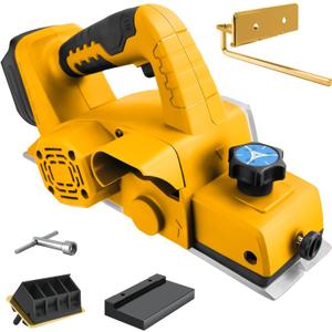 Cordless Handheld Planer for Dewalt 20V Battery, Brushless Electric Power Planer 15000RPM, 3-1/4 Inch Wood Planer for Woodworking, Carpentry & DIY Projects(No battery)