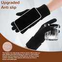 Geyoga 4 Pairs Women's Touchscreen Warm Winter Gloves Knit Thermal Glove with 3 Touch Screen Fingers for Women Cold Gifts