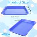 Multicolor Kitten Litter Box Low Entry, 4 PCS Small Cat Litter Box for Kittens Portable Open Cats Litters Boxes Pan Waterproof Plastic Travel Litters Tray for Small Senior Cats Pets, 15.2x12x1.4 Inch