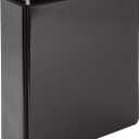 Samsill Economy 2 Inch Mini 3 Ring Binder, Made in The USA, 9.1" x 7.5" Round Ring Binder, Non-Stick Customizable Cover, Black