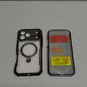 Reukdnv [Built-in Privacy Screen Protector & Invisible Ring Stand] Privacy Case for iPhone 17 Pro Max 6.9'' [Soft Bumper Full Signal] [Compatible with MagSafe] Full-Body Shockproof Clear Case, Black