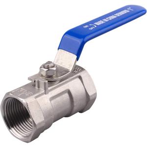 DERNORD Stainless Steel Ball Valve 1PC Type 1 Inch NPT Standard Port for Water, Oil, and Gas (1 Inch Ball Valve)