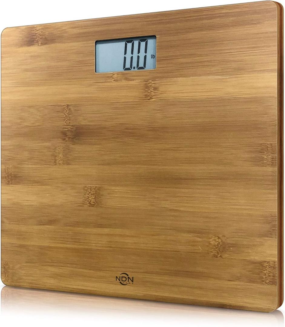 Bamboo Digital Body Weight Bathroom Scale | Eco-Friendly Wooden Bathroom Scale with LCD Display | Accurate Weight Measurement | Stylish and Durable | Feel The Natural Wood Difference