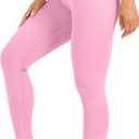 Blisset High Waist Leggings for Women - Opaque, Soft Tummy Control Athletic Pants for Yoga, Running, Workout and Gym (Pink, XL)