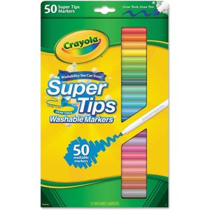 Crayola 50ct Washable Super Tips Markers 50 Color Variety