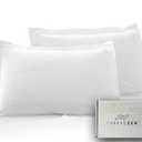 THREADZEN King Pillow Sham 20x36 Size, Set of 2 Long Staple 100% Egyptian Cotton 600 TC Pillow Protector - Cushion Cover/Case Home Decorative - Hotel Style Soft & Breathable Envelop Closure, White