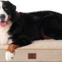 EHEYCIGA Orthopedic Dog Bed Large with Removable Washable Cover, 50IN Khaki