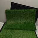 LOOBANI Dog Grass Pad with Tray - Dog Litter Box - Indoor Potty for Apartment and Patio Training - with 2 Packs Grass Pee Pads for Replacement, 20x25 Inch