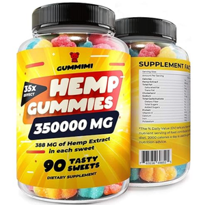 Gummies for Pain, Anxiety, Sleep, Stress Relief, 35000 MG, High Potency, Premium Calm Gummy Bears with Oil - 100% Natural - Improves Memory, Focus, Attention - Omega 3, 6, 9 & Vitamins B, E, BB Date 02/2022