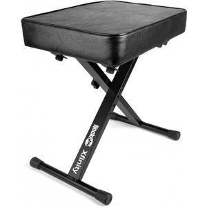 RockJam Premium Adjustable Padded Keyboard Bench or Piano Stool with Lessons.