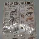 QWEQWEQ Wolf Knowledge Retro Metal Tin Sign Wolves Of The World Printed Poster Cafe Bar School Home Education Living Room Art Wall Decoration Plaque Gift