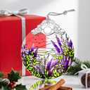 2 x Christmas Ornaments: Stained Glass Ornament, Christmas Tree Ornament, Hanging Ornaments for Home Decor & Xmas Tree Decorations  Exquisite Holiday Decor, Gifts & Holiday Present - Lavender