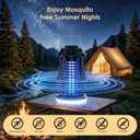 Cordless Bug Zapper Outdoor, 4200V Electric Mosquito Zapper, Fly Trap, Rechargeable Portable Fly Zapper, Waterproof Mosquito Trap Insect Killer Indoor Outdoor for Camping, Garden, Backyard, Home