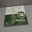 Bamboo Viscose Diabetic Socks for Women, 6 Pairs Non Binding Wide Top, Seamless Loose Cushion Socks for Swollen Feet (Large, Black)