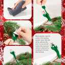 12 Pcs Christmas Garland Hooks Garland Hanger for Mantle Xmas Stocking Holder Silicone Adhesive Straps Ties for Wreath Door Frame - Red Santa Claus