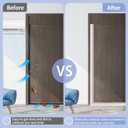Peel and Stick Shower Door Draft Stopper, T-Shaped Silicone Weather Stripping, Double Sided Self-Adhesive Seal Strip for Gaps (Clear, 40ft x 1.97in)