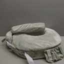 My Brest Friend Super Deluxe Nursing Pillow - Enhanced Comfort & Ergonomic Breastfeeding Pillow for Ultimate Support For Mom & Baby - Adjustable and with Handy Side Pocket, Platinum