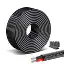 22 Gauge Stranded Copper Wire 22/2 AWG Oxygen-Free Hookup Cable - 49.21FT UL2464 Certified Flexible PVC Cord for LED Strip Lighting, Car Audio Systems, 5V/12V/24V Low Voltage Applications