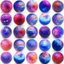60 Pack Galaxy Stress Balls Bulk for Kids Adults 2.5 Inch Space Squeeze Anxiety Fidget Sensory Balls Children Outer Space Mini Relief Balls for Birthday Party Favors Finger Exercise Carnival Gift