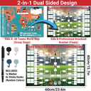 2026 World Cup Schedule Poster, 48 Teams Tournament Wall Map & Finals Bracket Showcase, 2-in-1 Double-Sided Write-on Chart, Waterproof PVC Material, Includes Marker & Hooks, Soccer Gifts for Fans
